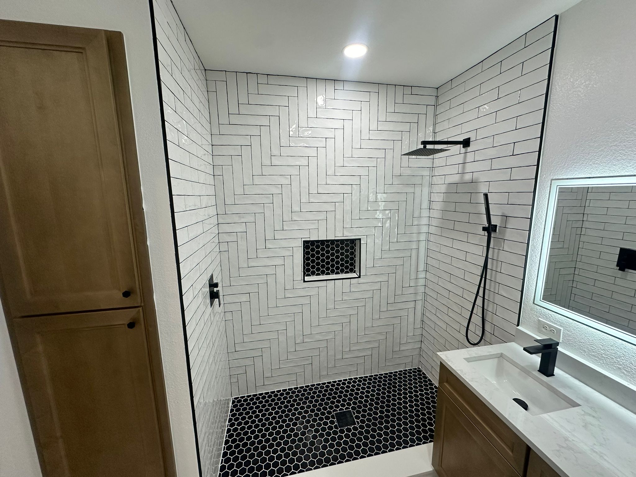 Bathroom remodeling project by Sonart Construction