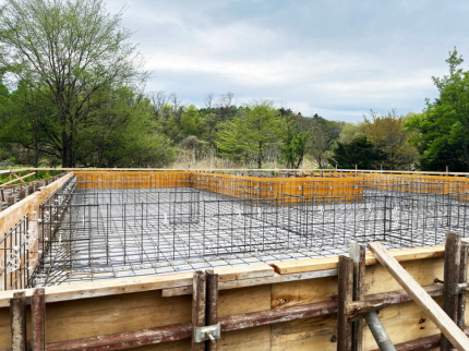 Foundation and framing for a home addition