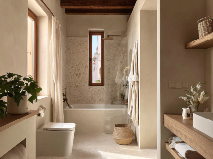 Bathroom plumbing and fixtures work